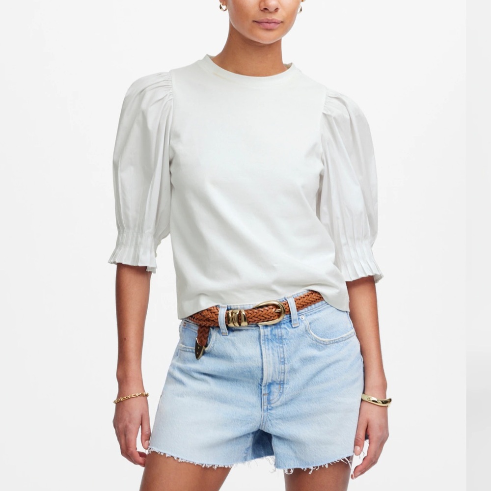 Madewell Puff-Sleeve Knit Top